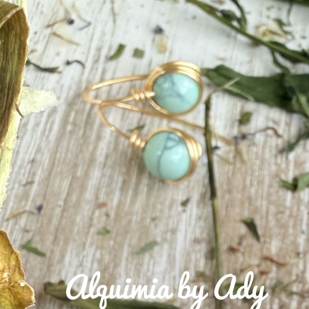 Alquimia Gold and Blue Bohemian Earrings